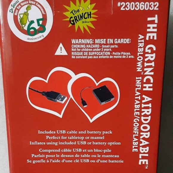 GRINCH Airdorable Airblown Inflatable ~ 25" Tall ~ Christmas ~ New - Picture 2 of 2